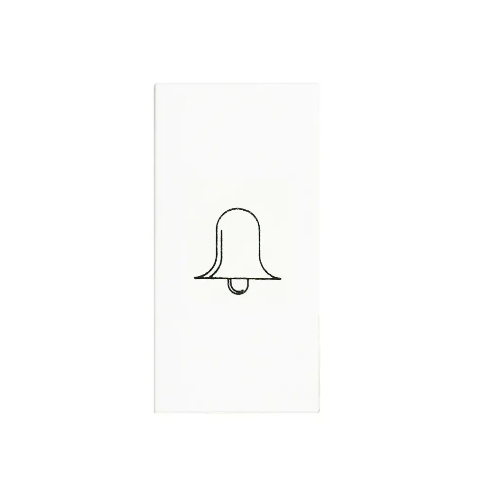 Push Button with Bell Symbol, Cover, 1M, White - Günsan