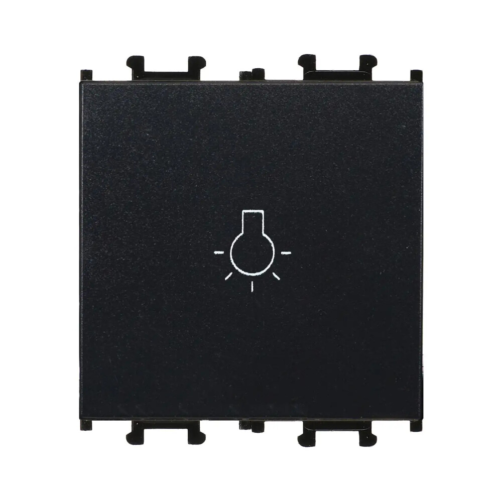 Domino Liht Geniş, 2M, Siyah (Mekanizma + Tuş/Kapak) - Günsan Elektrik