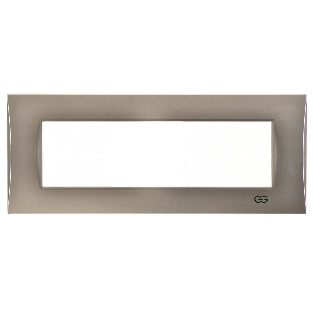 Domino Mode Yedili Çerçeve, 7M, Metalik Bej - Günsan Elektrik