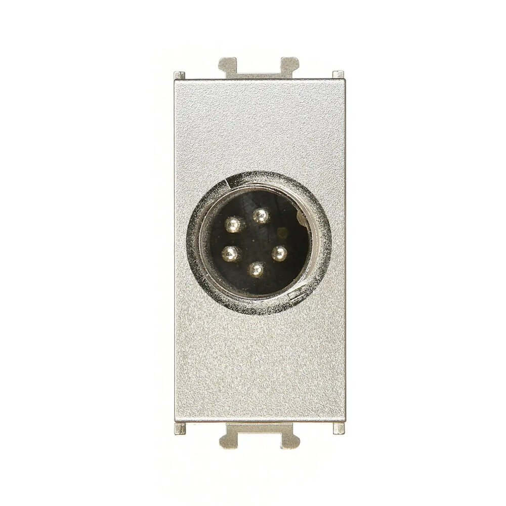 Domino Müzik Yayın Jack 5K, 1M, Metalik Bej (Mekanizma + Tuş/Kapak) - Günsan Elektrik