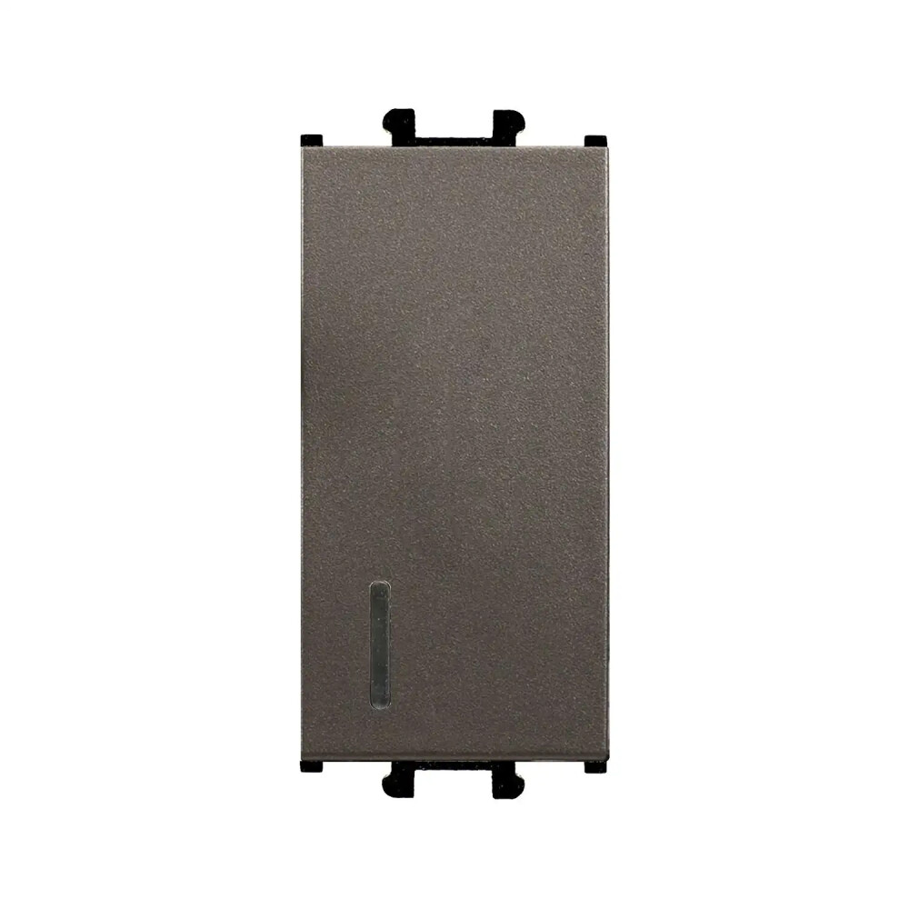 Domino Nötrlü Işıklı Anahtar, 1M, Mocha (Mekanizma + Tuş/Kapak) - Günsan Elektrik