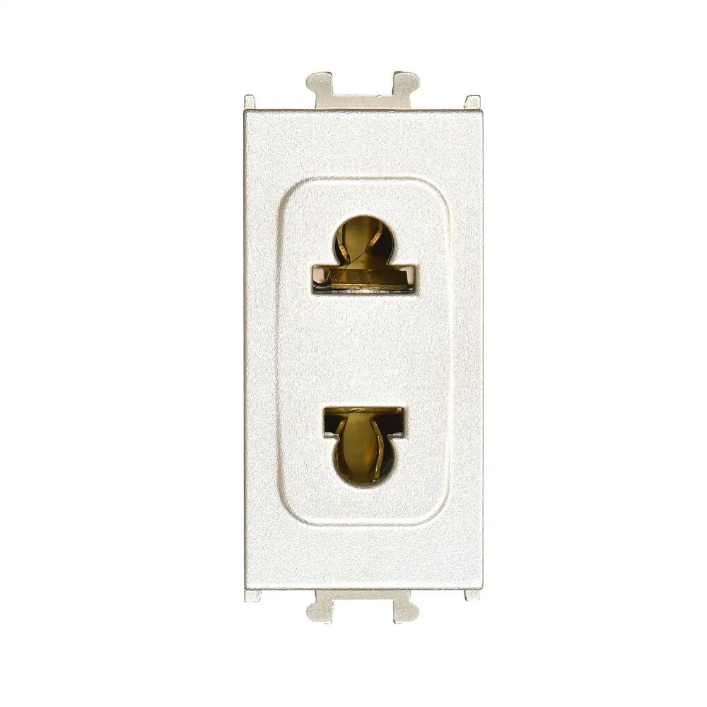 Domino Priz (Cihaz Tipi), 1M, Metalik Bej (Mekanizma + Tuş/Kapak) - Günsan Elektrik