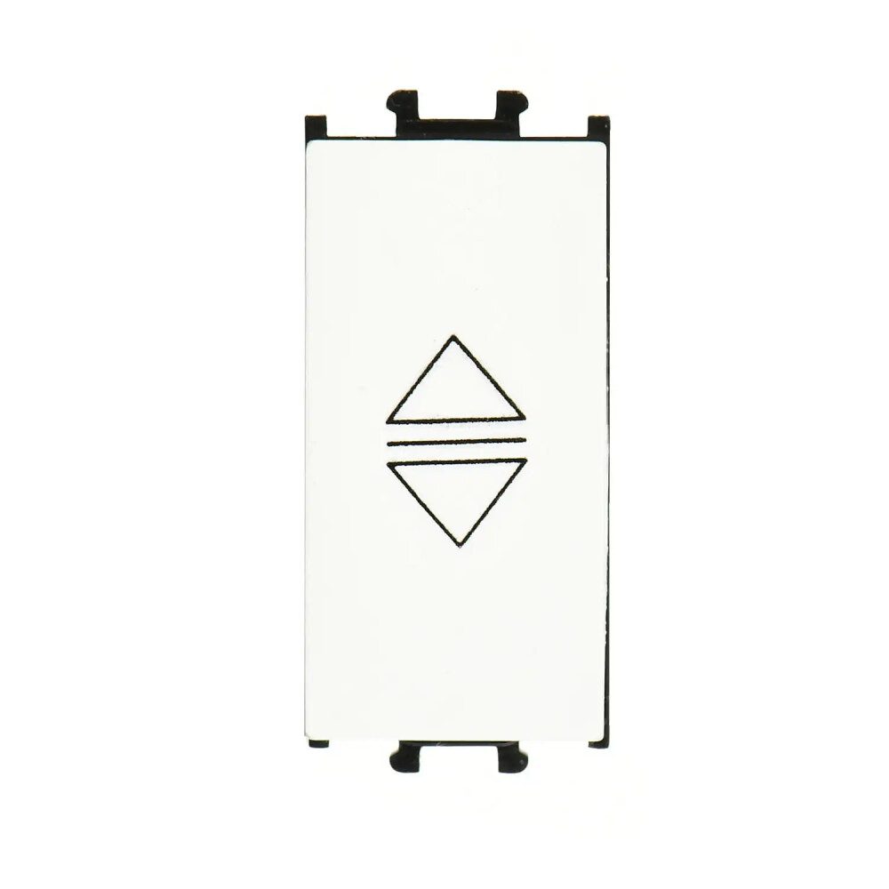 Domino Tekli Stor/Jaluzi Butonu, 1M, Beyaz (Mekanizma + Tuş/Kapak) - Günsan Elektrik