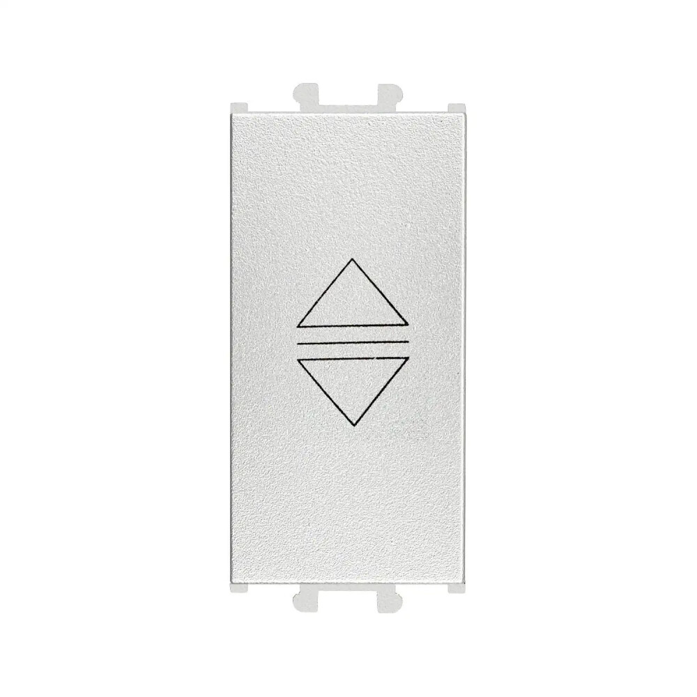 Domino Tekli Stor/Jaluzi Butonu, 1M, Gümüş (Mekanizma + Tuş/Kapak) - Günsan Elektrik