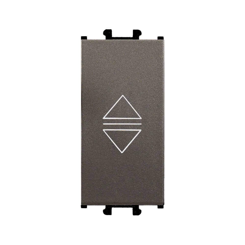 Domino Tekli Stor/Jaluzi Butonu, 1M, Mocha (Mekanizma + Tuş/Kapak) - Günsan Elektrik