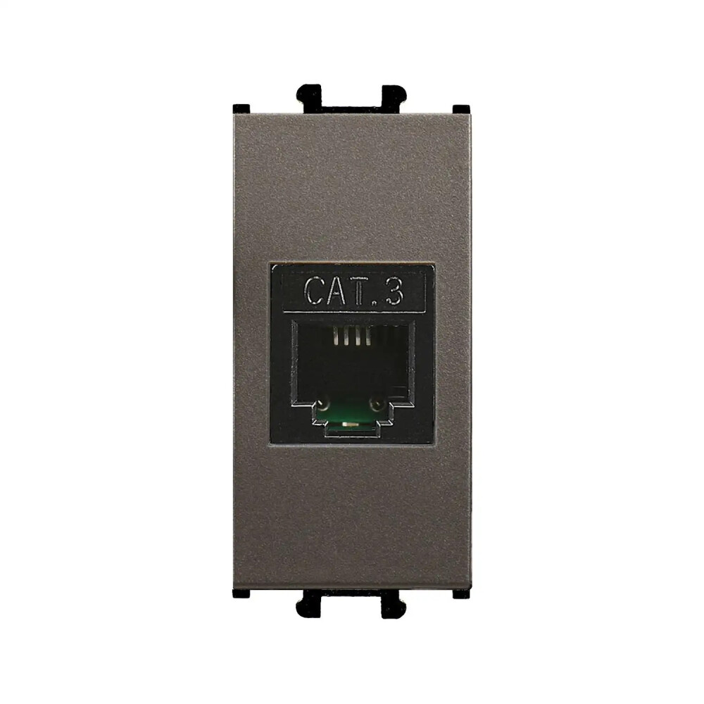 Domino Telefon Prizi (Cat3), 1M, Mocha (Mekanizma + Tuş/Kapak) - Günsan Elektrik