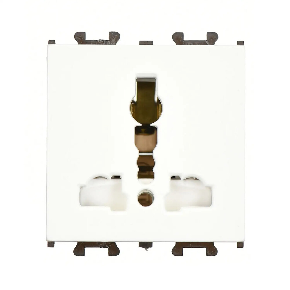 Domino Universal Priz, 2M, Beyaz (Mekanizma + Tuş/Kapak) - Günsan Elektrik