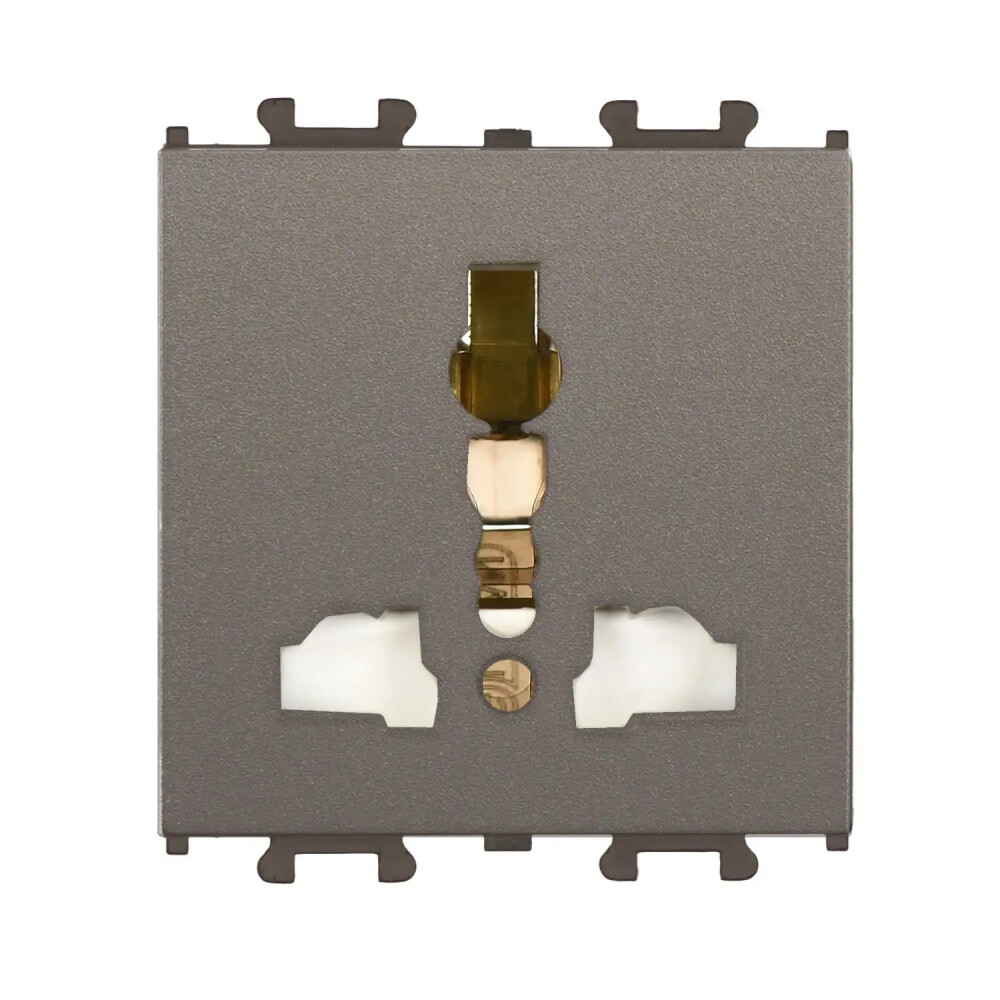 Domino Universal Priz, 2M, Mocha (Mekanizma + Tuş/Kapak) - Günsan Elektrik