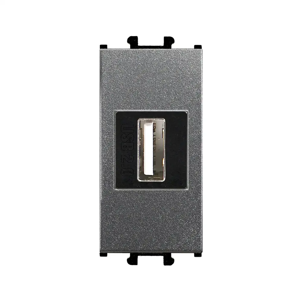 Domino USB Data Prizi, 1M, Füme (Mekanizma + Tuş/Kapak) - Günsan