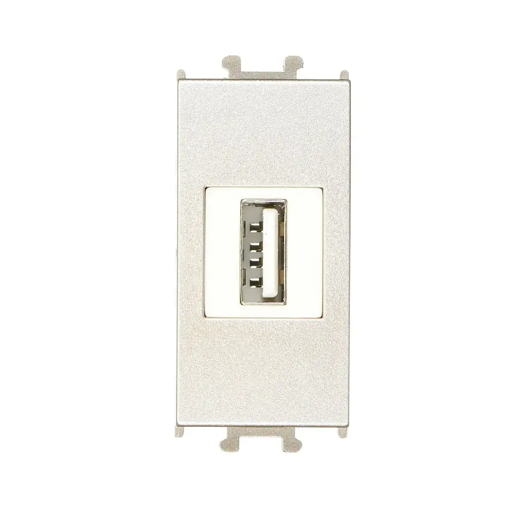Domino USB Data Prizi, 1M, Metalik Bej (Mekanizma + Tuş/Kapak) - Günsan
