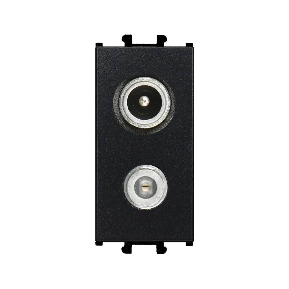 TV-SAT Socket, Ending, 1M, Black - Günsan