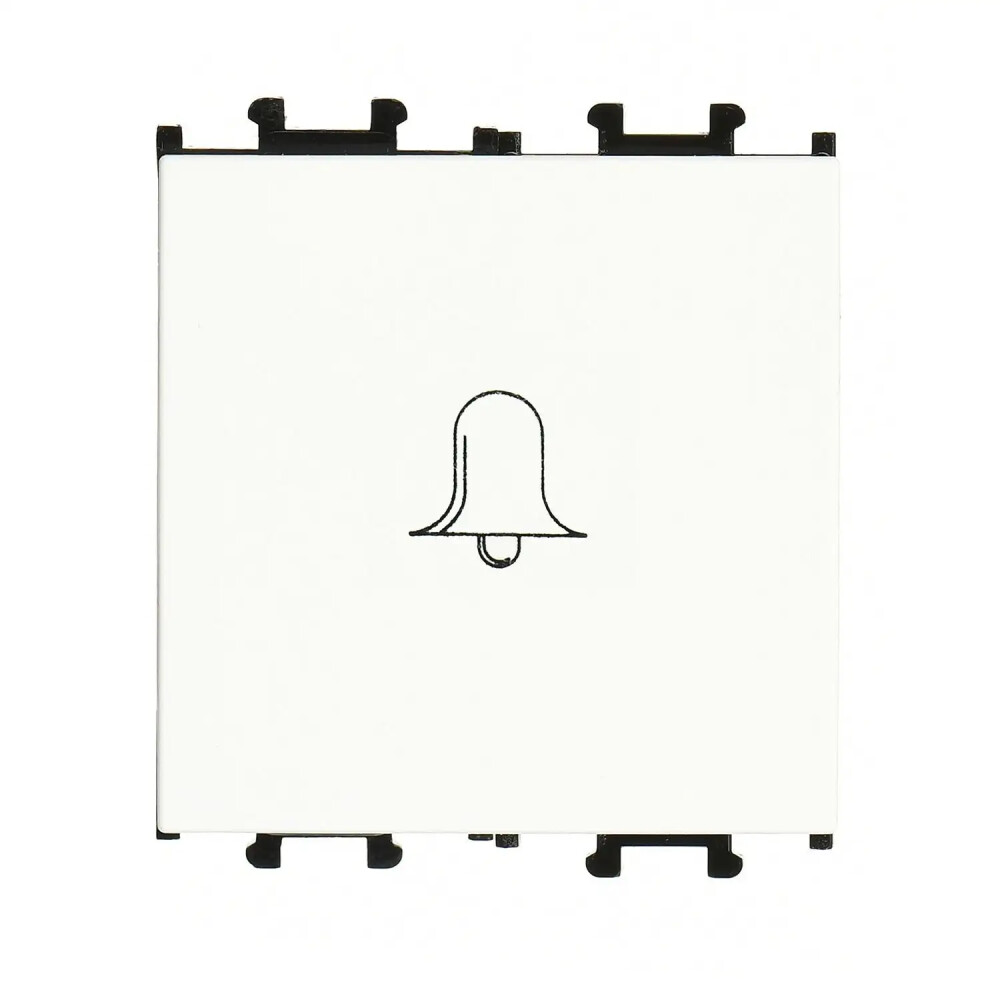 Domino Zil Butonu Geniş, 2M, Beyaz (Mekanizma + Tuş/Kapak) - Günsan Elektrik