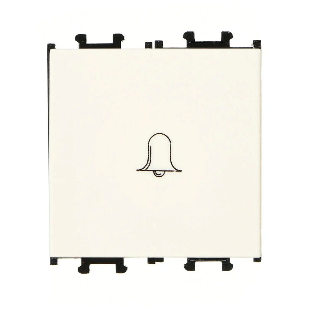 Domino Zil Butonu Geniş, 2M, Krem (Mekanizma + Tuş/Kapak) - Günsan Elektrik