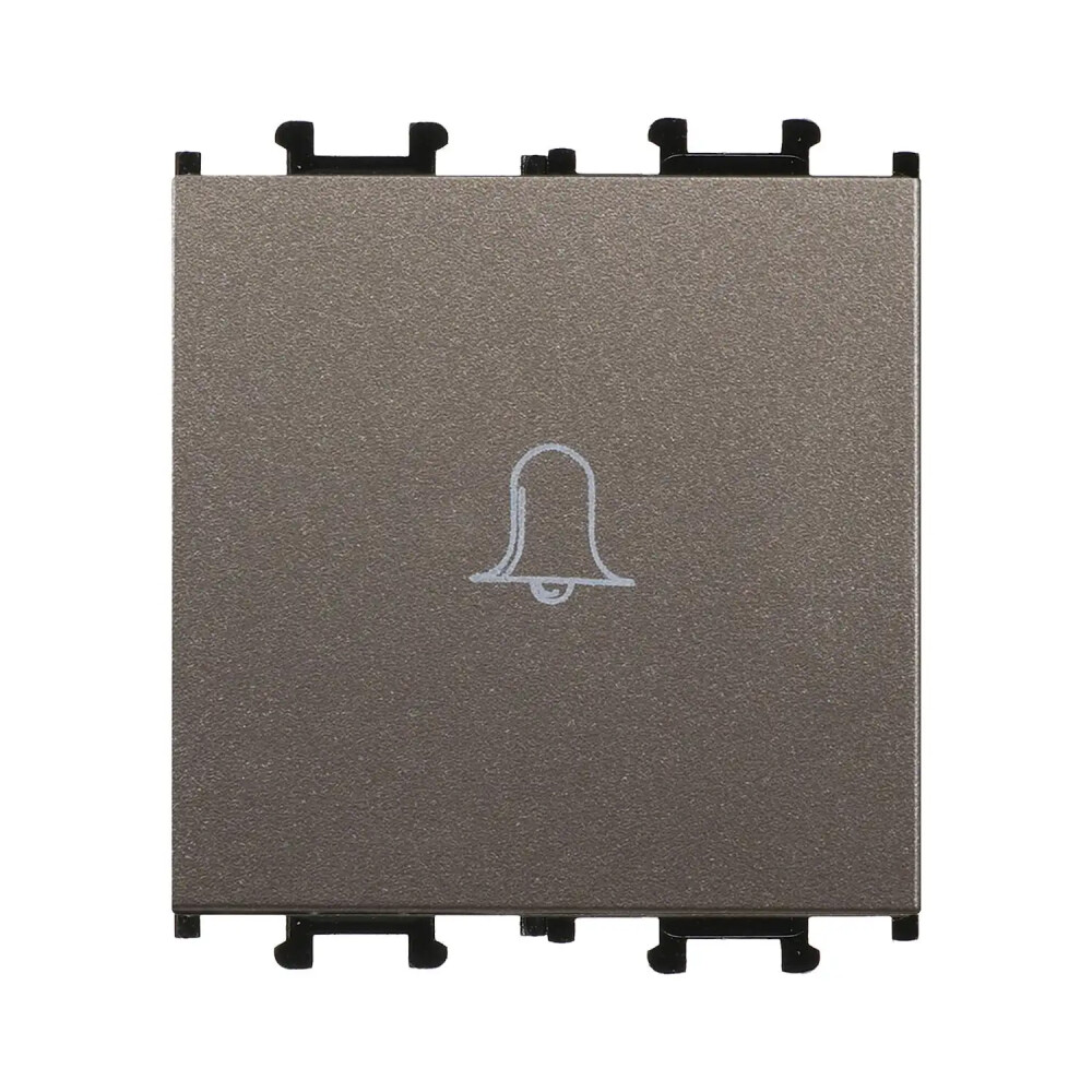 Domino Zil Butonu Geniş, 2M, Mocha (Mekanizma + Tuş/Kapak) - Günsan Elektrik