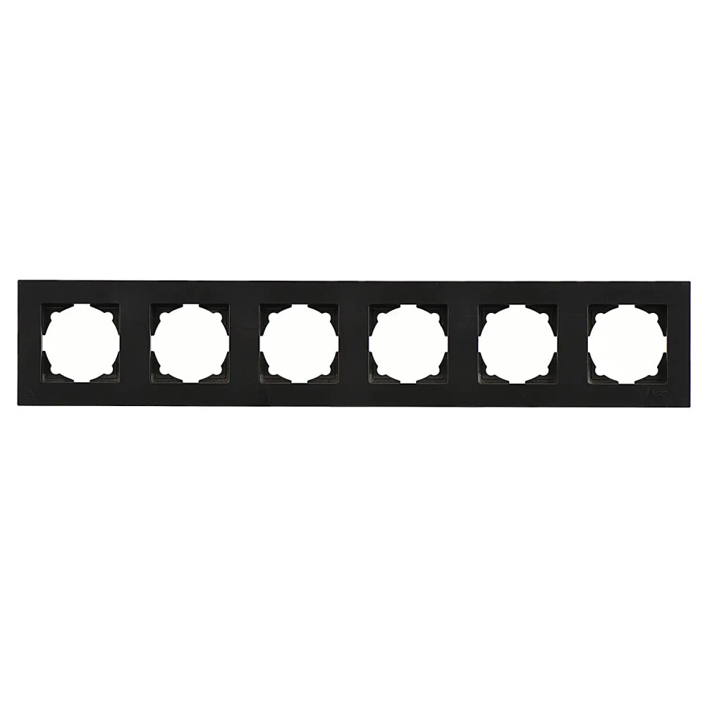 Eqona Altılı Çerçeve, Metalik Siyah - Günsan Elektrik