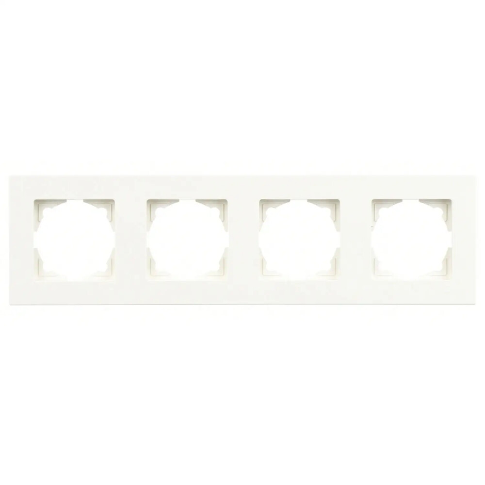 Eqona Dörtlü Çerçeve, Fildişi Beyazı - Günsan Elektrik