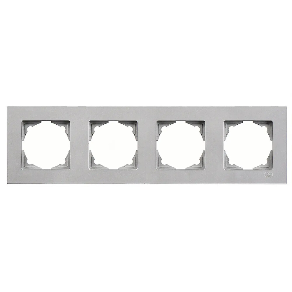 Eqona Dörtlü Çerçeve, Gümüş - Günsan Elektrik