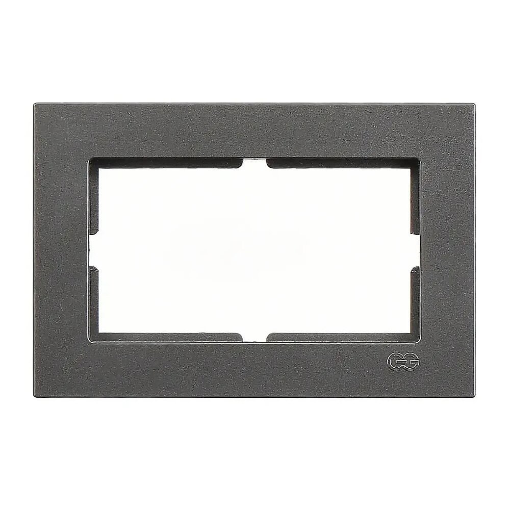 Frame For Double Socket Outlet, Smoked Gray - Günsan