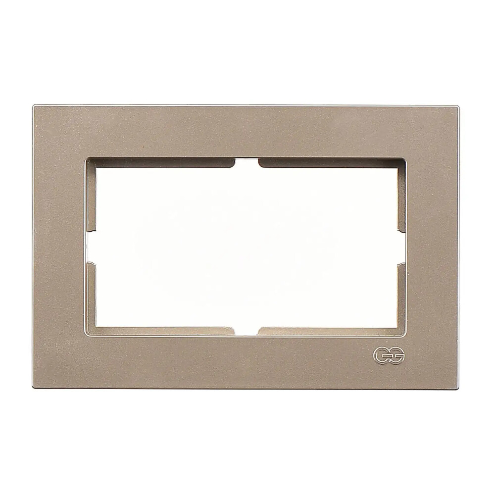 Eqona İkili Priz Çerçeve, Metalik Bej - Günsan