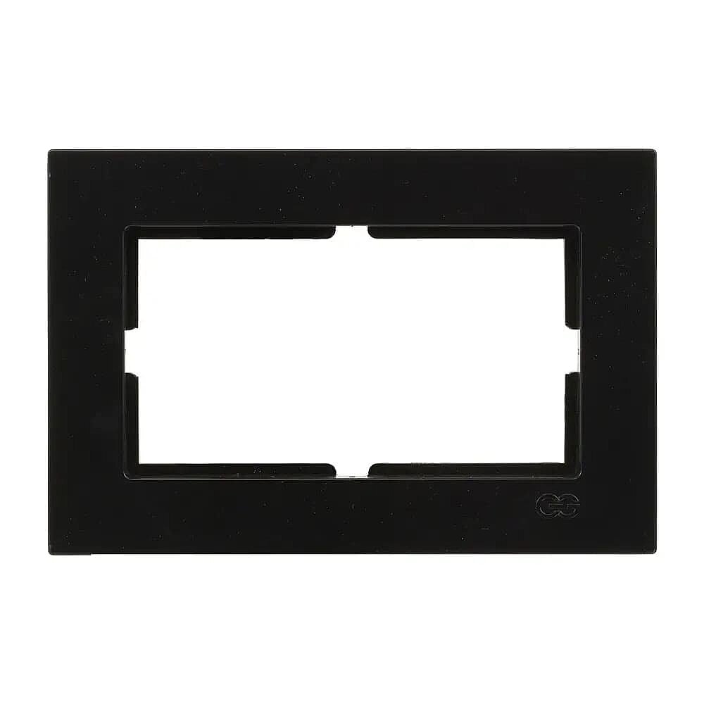 Eqona İkili Priz Çerçeve, Metalik Siyah 