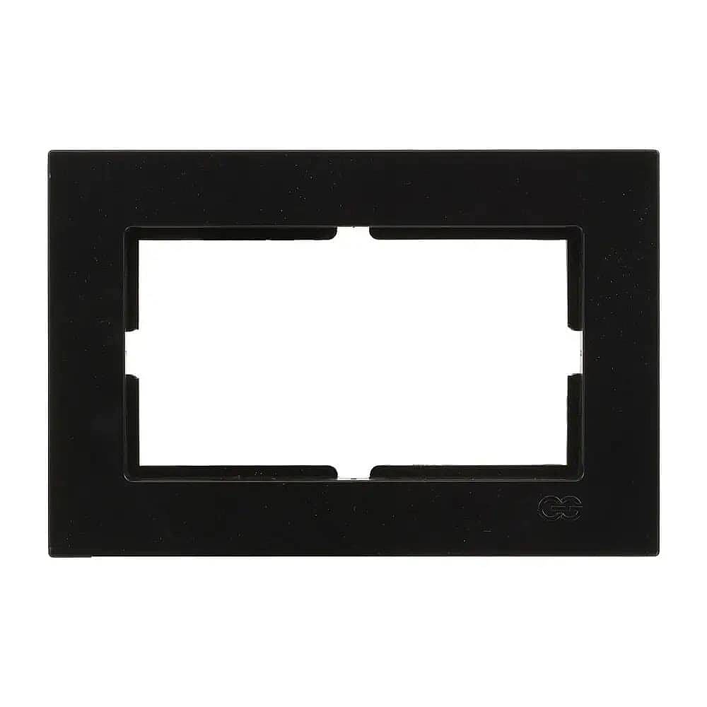 Eqona İkili Priz Çerçeve, Metalik Siyah - 1