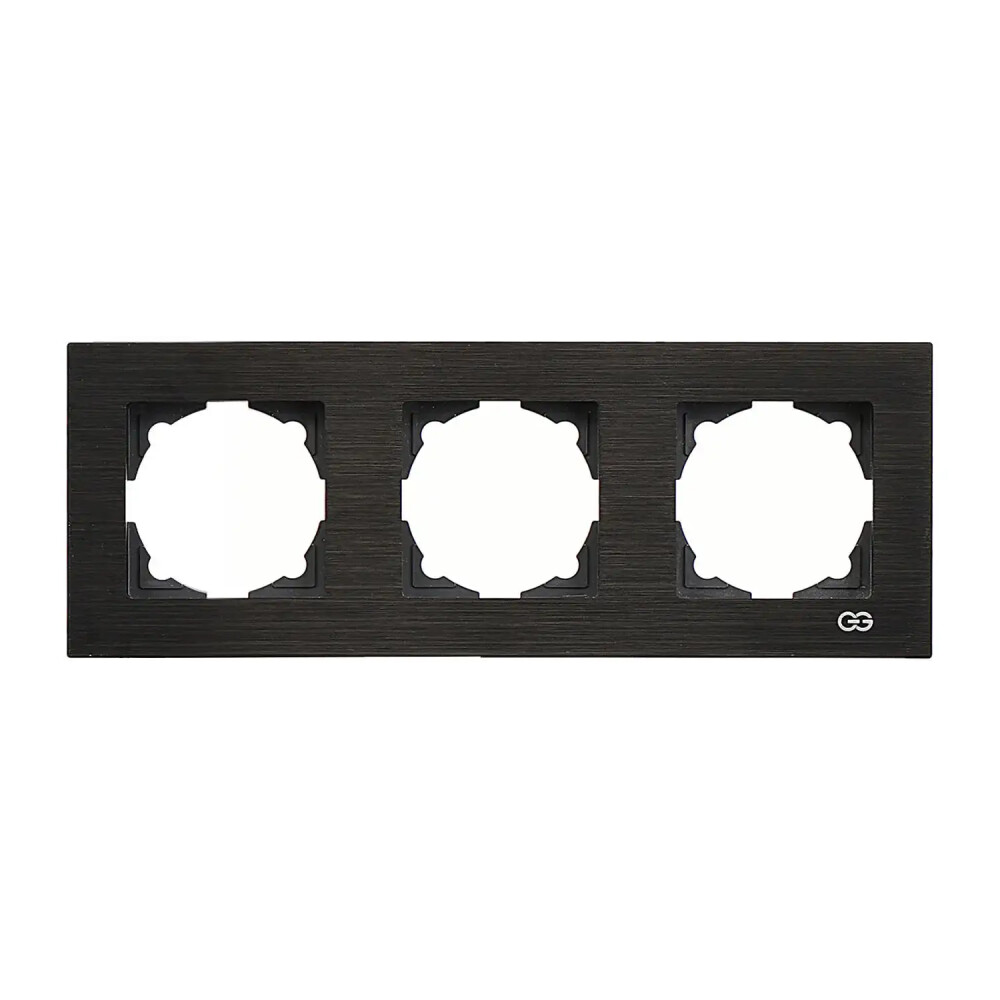 Eqona Noble Eqona Inox Üçlü Çerçeve, Siyah - Günsan Elektrik