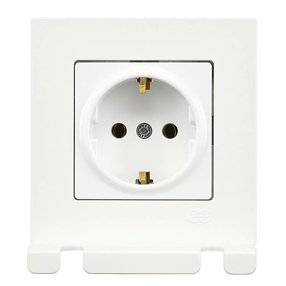 Eqona Pratik Fiş Tutucu Topraklı Priz, Beyaz - Günsan