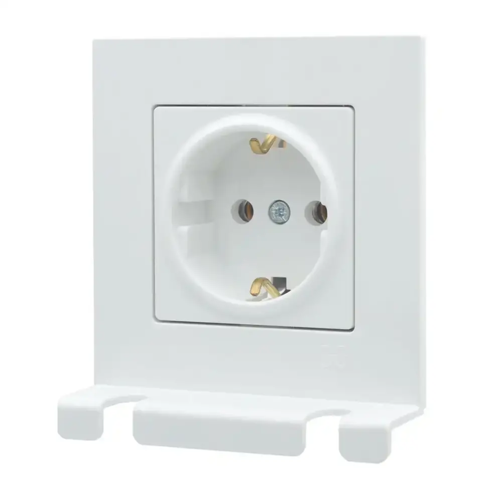 Eqona Pratik Fiş Tutucu Topraklı Priz, Beyaz - 2