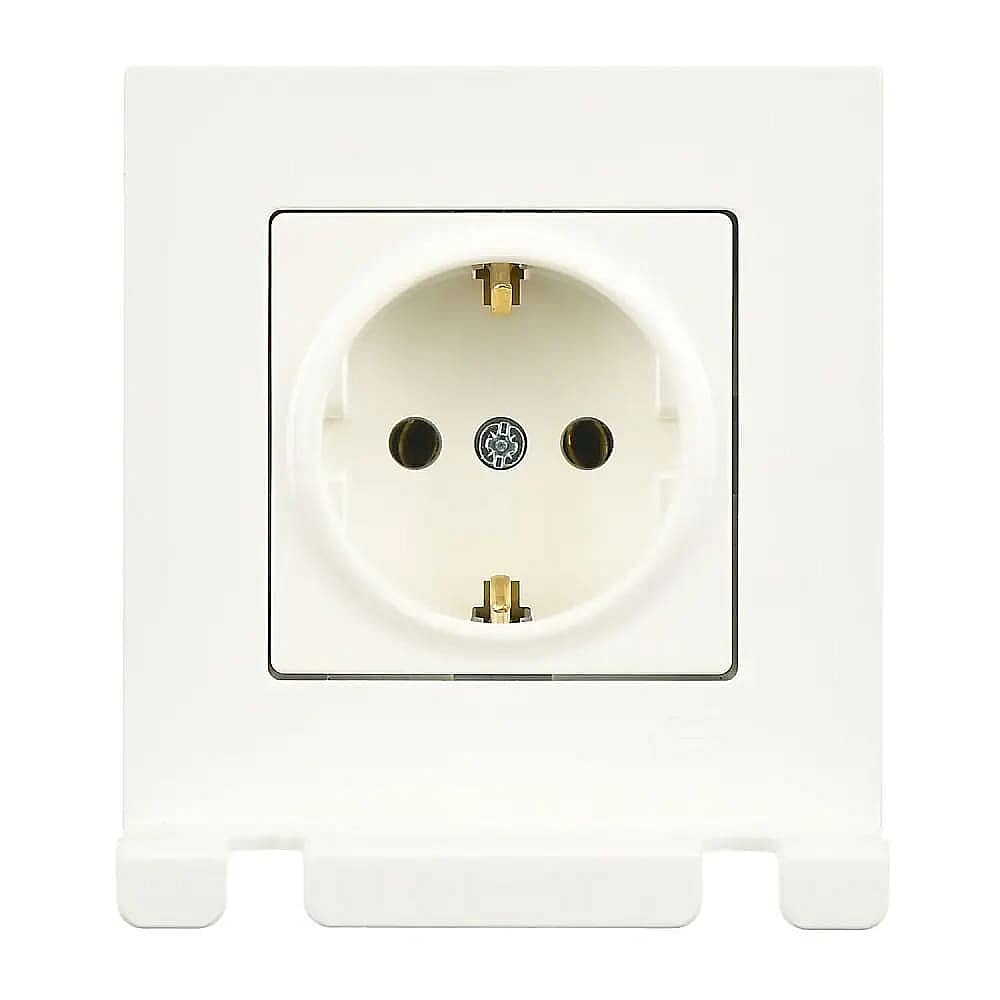 Eqona Pratik Fiş Tutucu Topraklı Priz, Fildişi Beyazı - Günsan