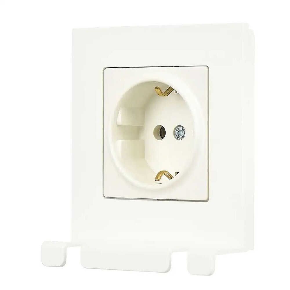 Eqona Pratik Fiş Tutucu Topraklı Priz, Fildişi Beyazı - 2