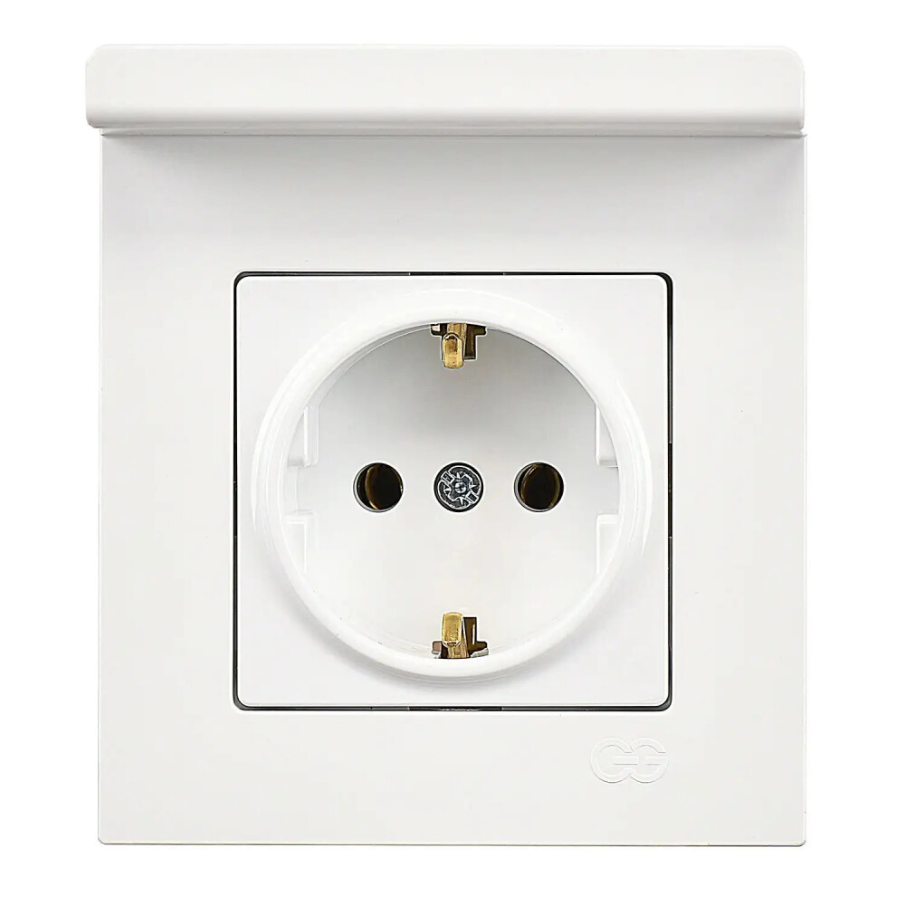 Eqona Pratik Telefon Tutucu Topraklı Priz, Beyaz - Günsan Elektrik