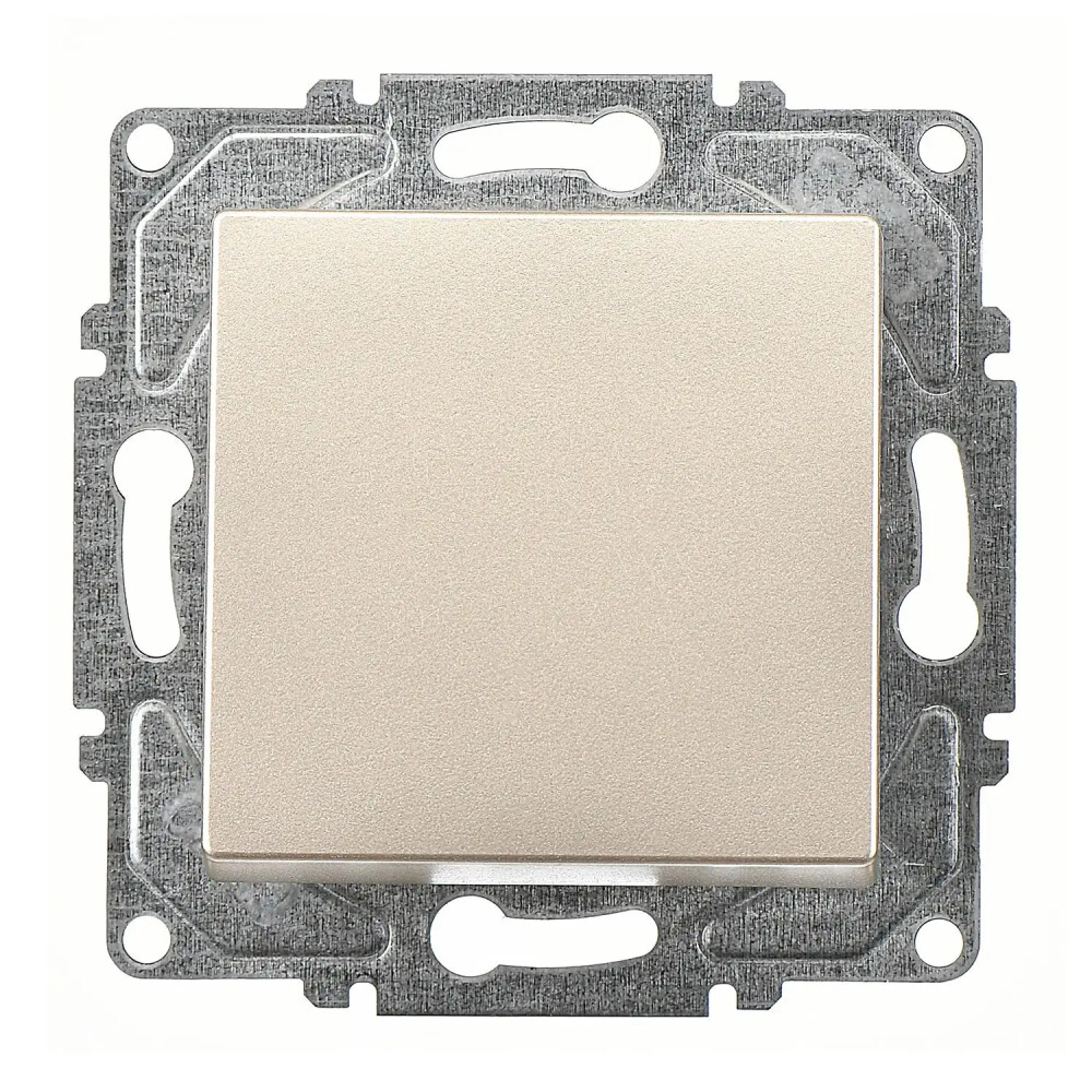 Eqona / Radius / Neoline Anahtar, Metalik Bej (Mekanizma + Tuş/Kapak) - Günsan Elektrik