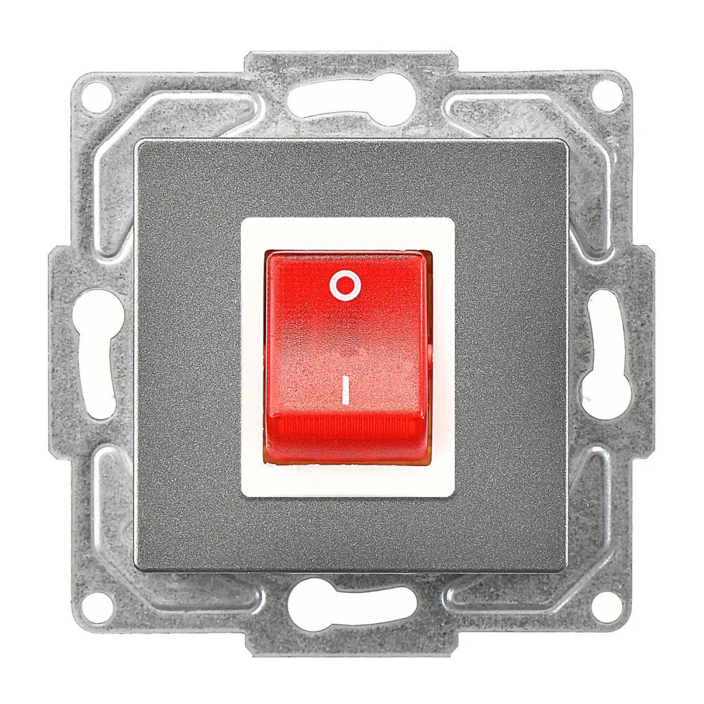 Eqona / Radius / Neoline Boiler Anahtar, Füme (Mekanizma + Tuş/Kapak) - Günsan Elektrik