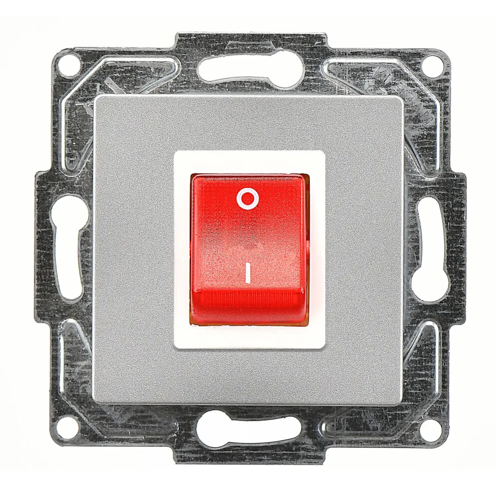 Eqona / Radius / Neoline Boiler Anahtar, Gümüş (Mekanizma + Tuş/Kapak) - Günsan