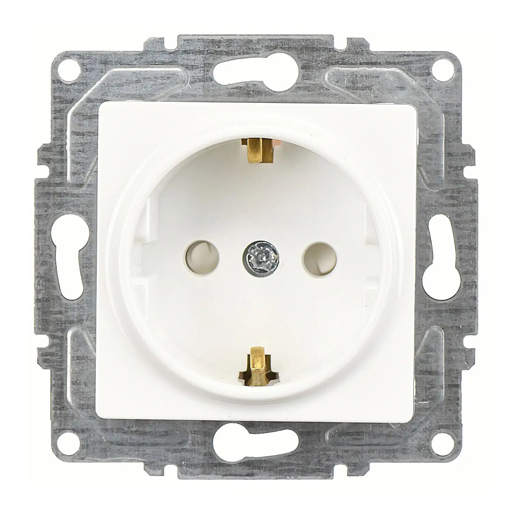 Eqona / Radius / Neoline Çocuk Korumalı Topraklı Priz, Beyaz (Mekanizma + Tuş/Kapak) - Günsan Elektrik