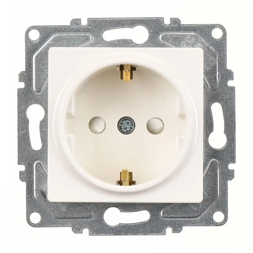 Eqona / Radius / Neoline Çocuk Korumalı Topraklı Priz, Fildişi Beyazı (Mekanizma + Tuş/Kapak) - Günsan