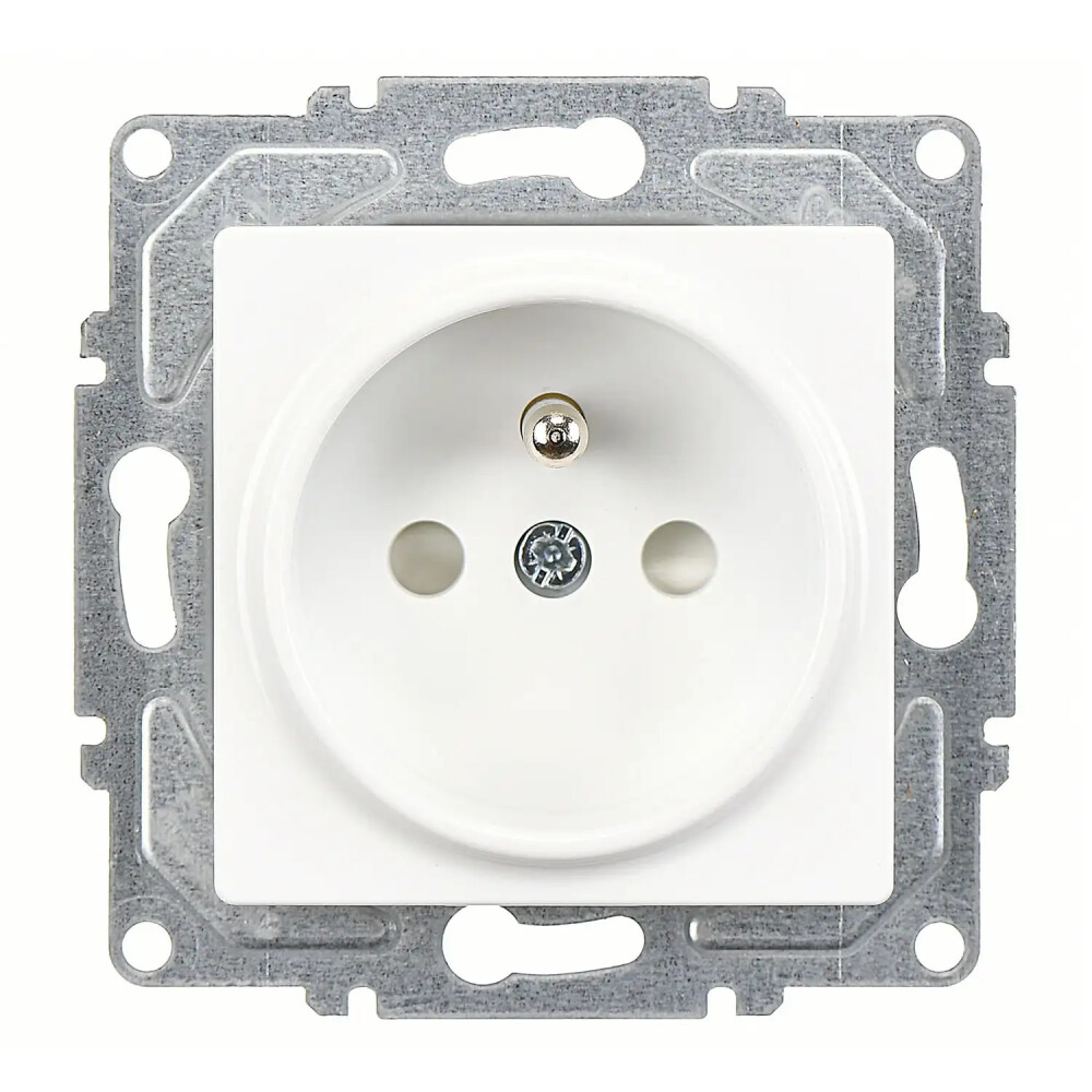 Eqona / Radius / Neoline Çocuk Korumalı UPS Priz (klipsli), Beyaz (Mekanizma + Tuş/Kapak) - Günsan Elektrik