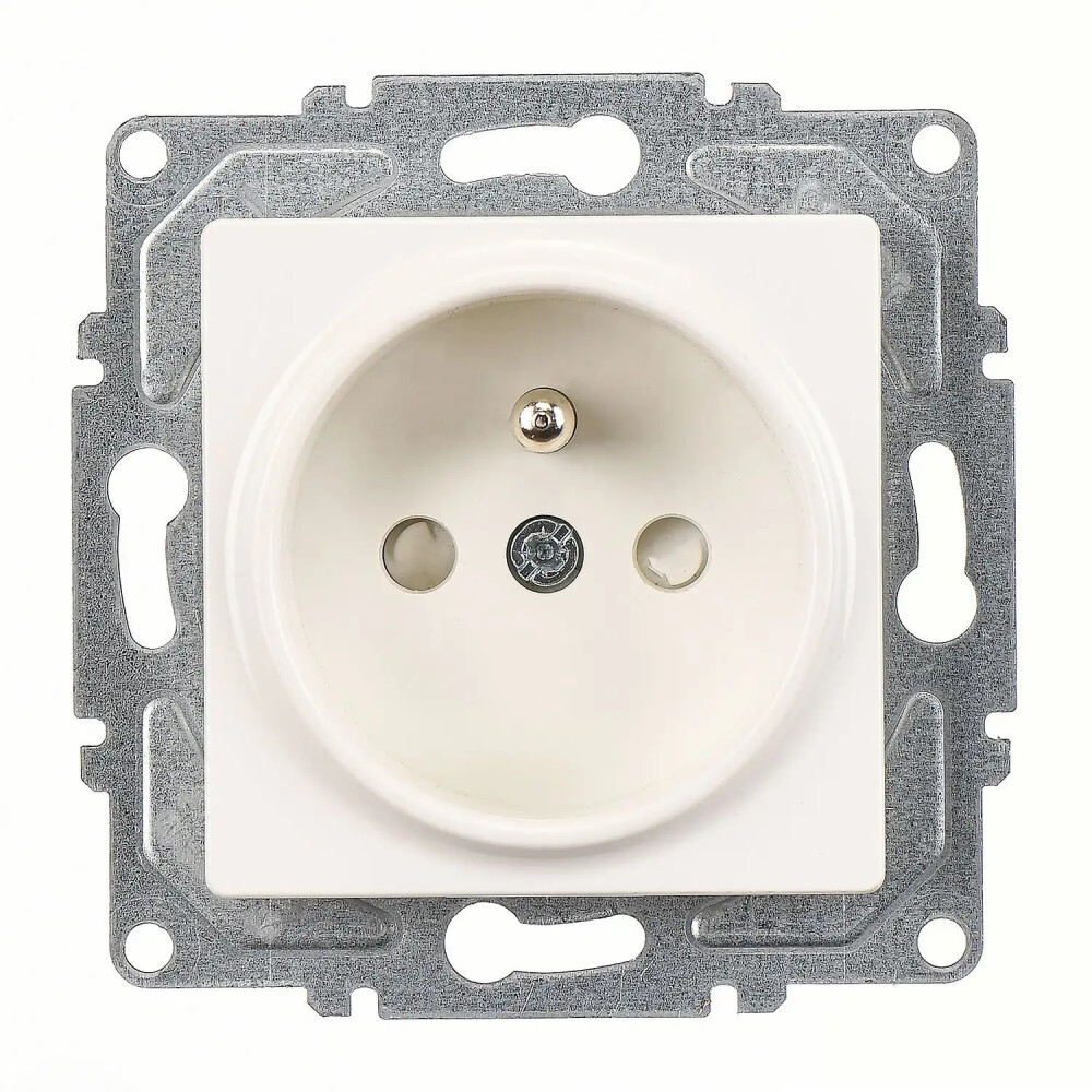 Eqona / Radius / Neoline Çocuk Korumalı UPS Priz (klipsli), Fildişi Beyazı (Mekanizma + Tuş/Kapak) - Günsan Elektrik