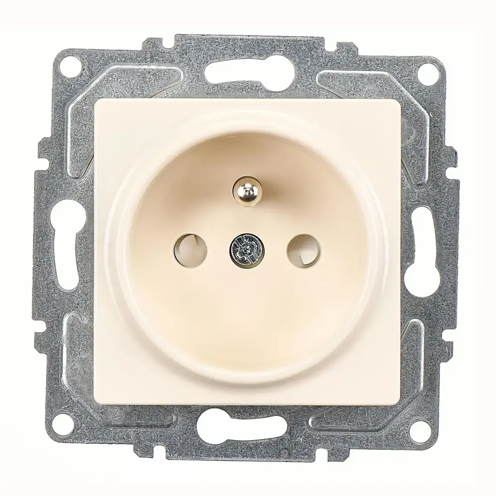 Eqona / Radius / Neoline Çocuk Korumalı UPS Priz (klipsli), Krem (Mekanizma + Tuş/Kapak) 