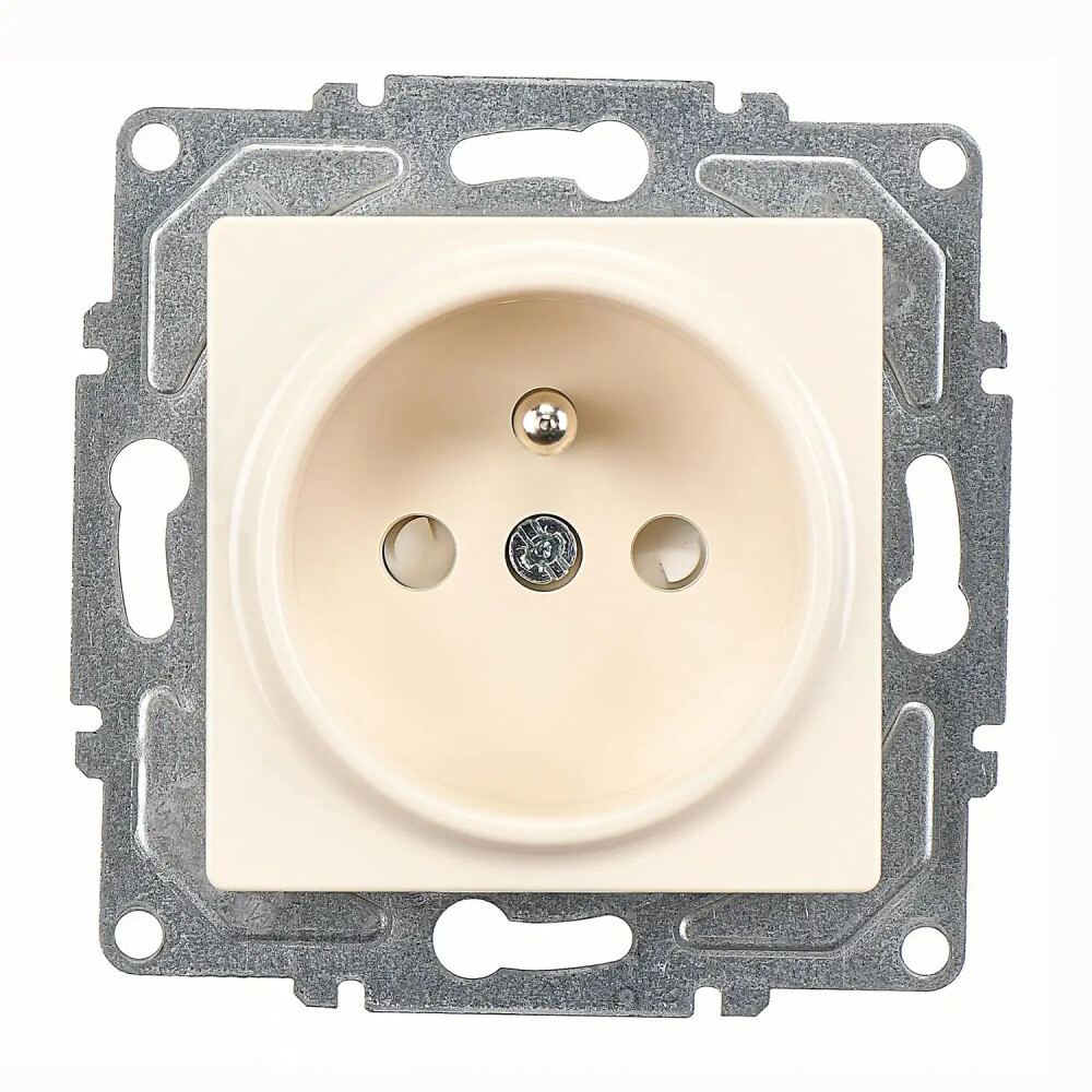 Eqona / Radius / Neoline Çocuk Korumalı UPS Priz, Krem (Mekanizma + Tuş/Kapak) - Günsan