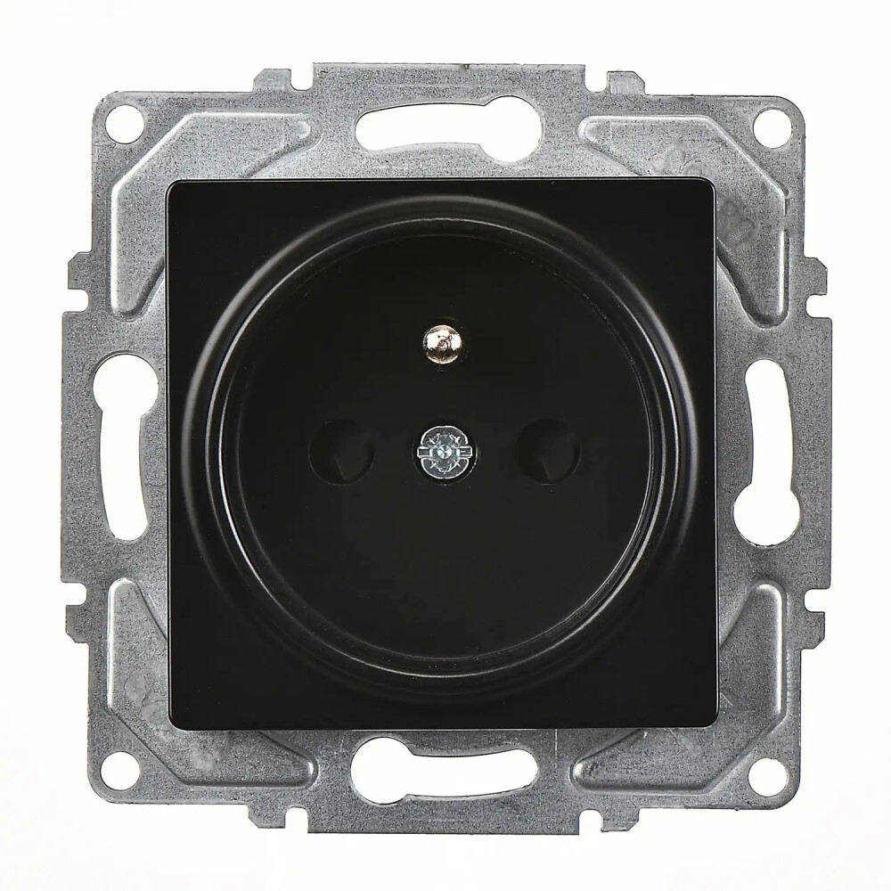 Eqona / Radius / Neoline Çocuk Korumalı UPS Priz, Metalik Siyah (Mekanizma + Tuş/Kapak) - Günsan Elektrik