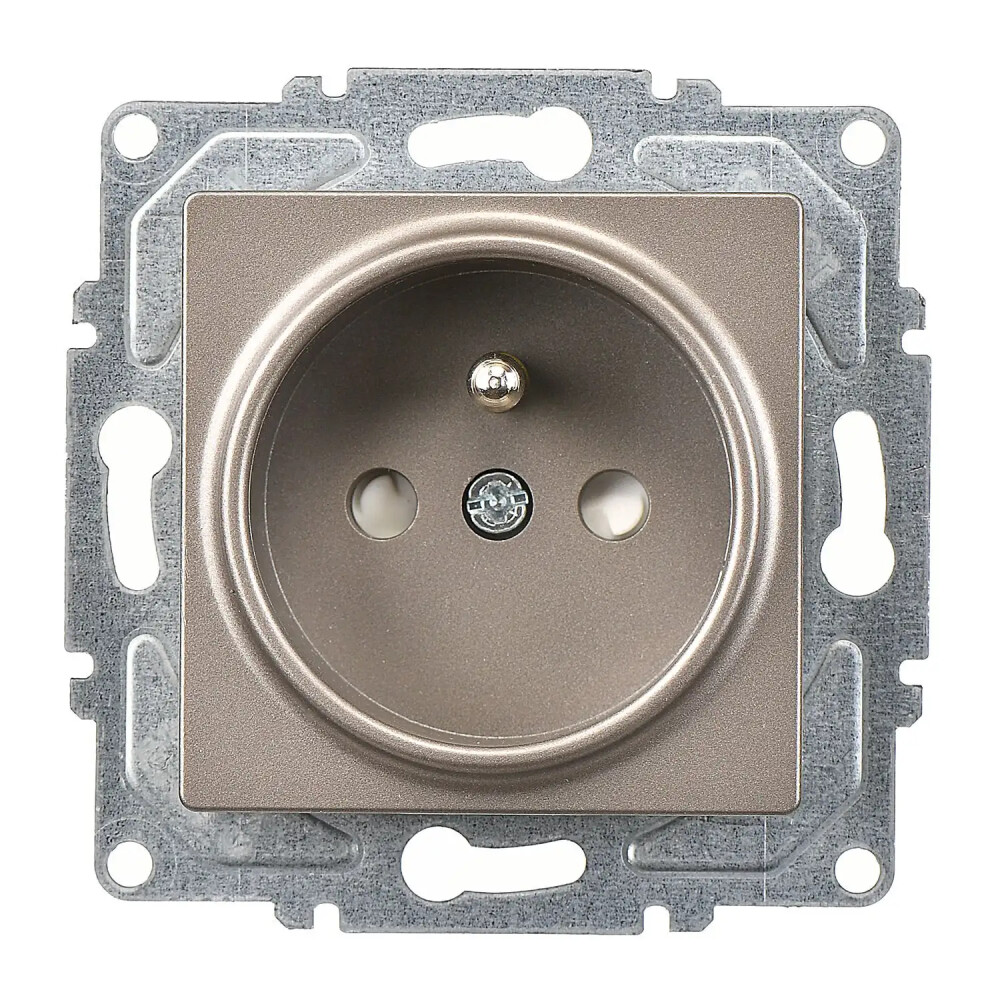 Eqona / Radius / Neoline Çocuk Korumalı UPS Priz, Mocha (Mekanizma + Tuş/Kapak) - Günsan Elektrik