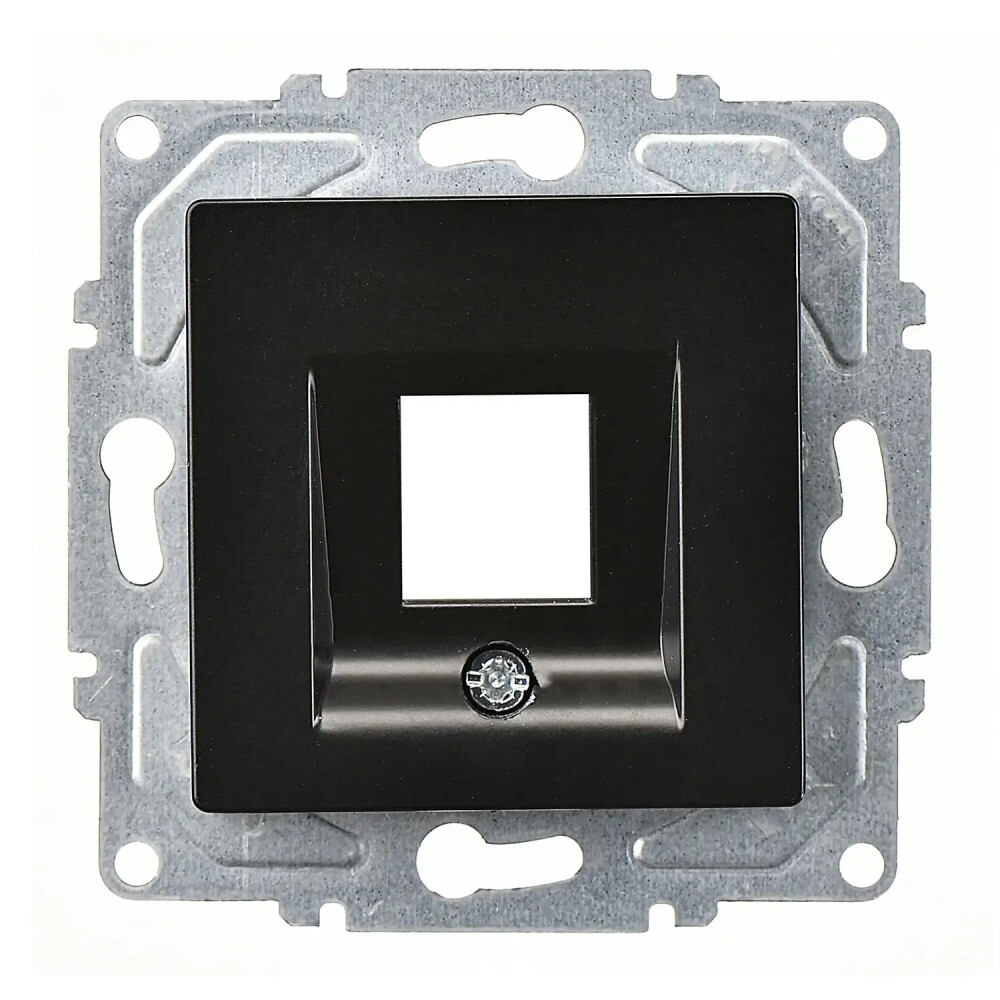 Eqona / Radius / Neoline Data Prizi (Jaksız), Metalik Siyah (Mekanizma + Tuş/Kapak) - Günsan Elektrik