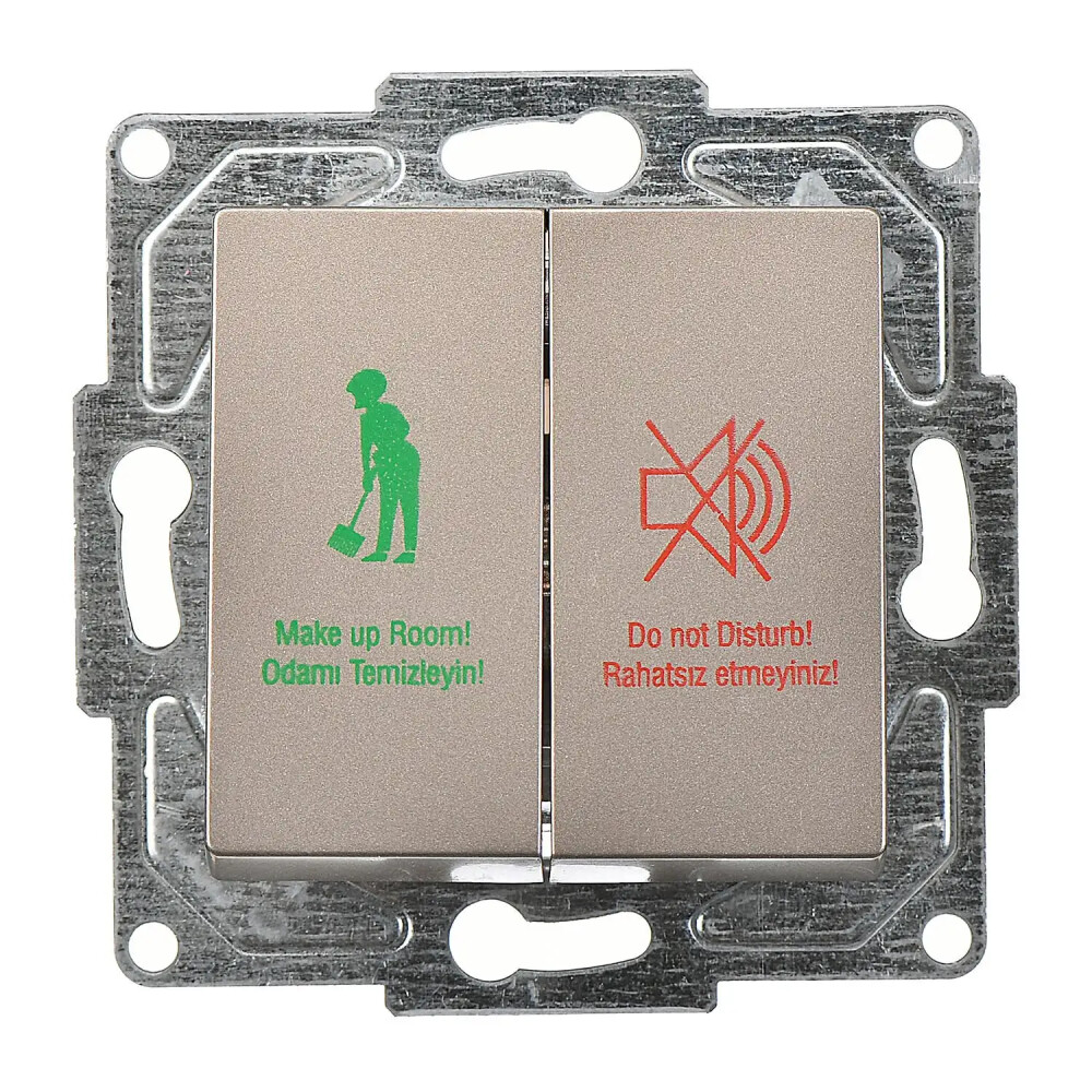 Eqona / Radius / Neoline DND/MUR Komütatörü, Mocha (Mekanizma + Tuş/Kapak) - Günsan Elektrik