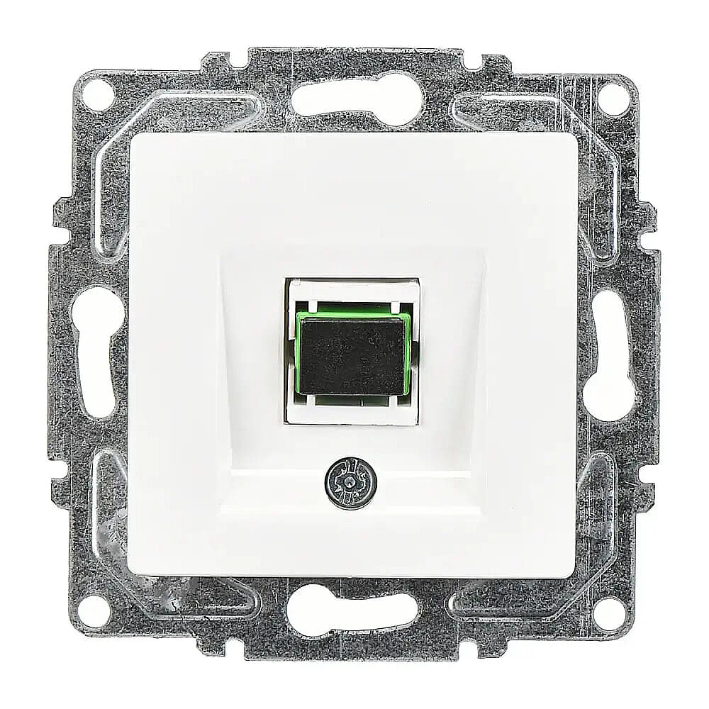 Eqona / Radius / Neoline Fiber Optik Data Prizi, Beyaz (Mekanizma + Tuş/Kapak) 