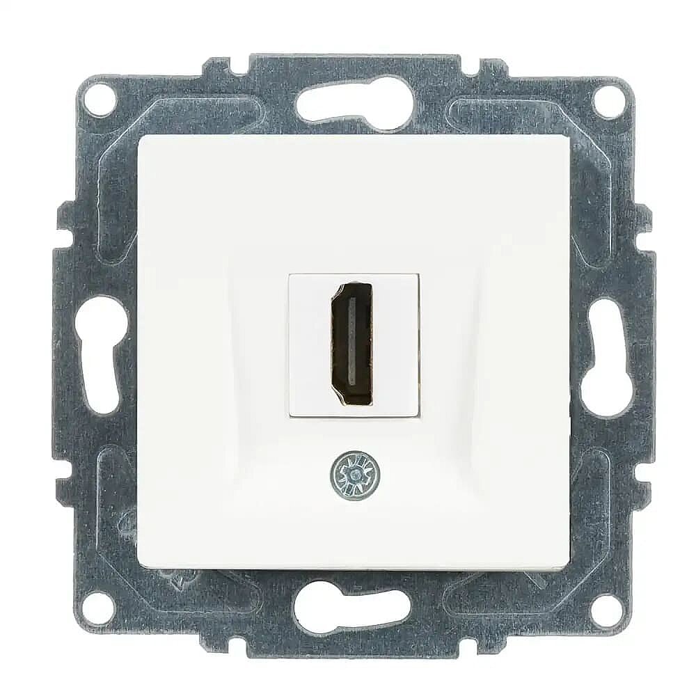 Eqona / Radius / Neoline HDMI Prizi, Beyaz (Mekanizma + Tuş/Kapak) 