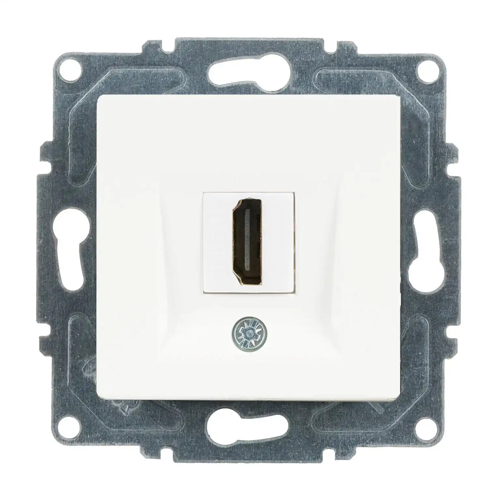Eqona / Radius / Neoline HDMI Prizi, Beyaz (Mekanizma + Tuş/Kapak) - Günsan Elektrik