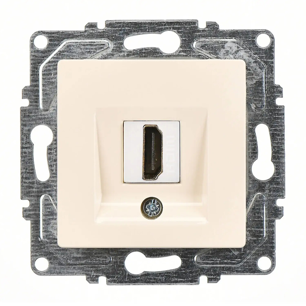 Eqona / Radius / Neoline HDMI Prizi, Krem (Mekanizma + Tuş/Kapak) - Günsan