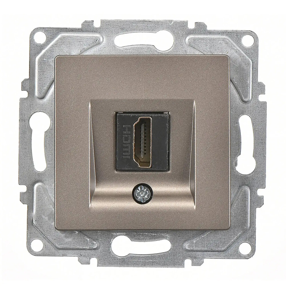Eqona / Radius / Neoline HDMI Prizi, Mocha (Mekanizma + Tuş/Kapak) - Günsan