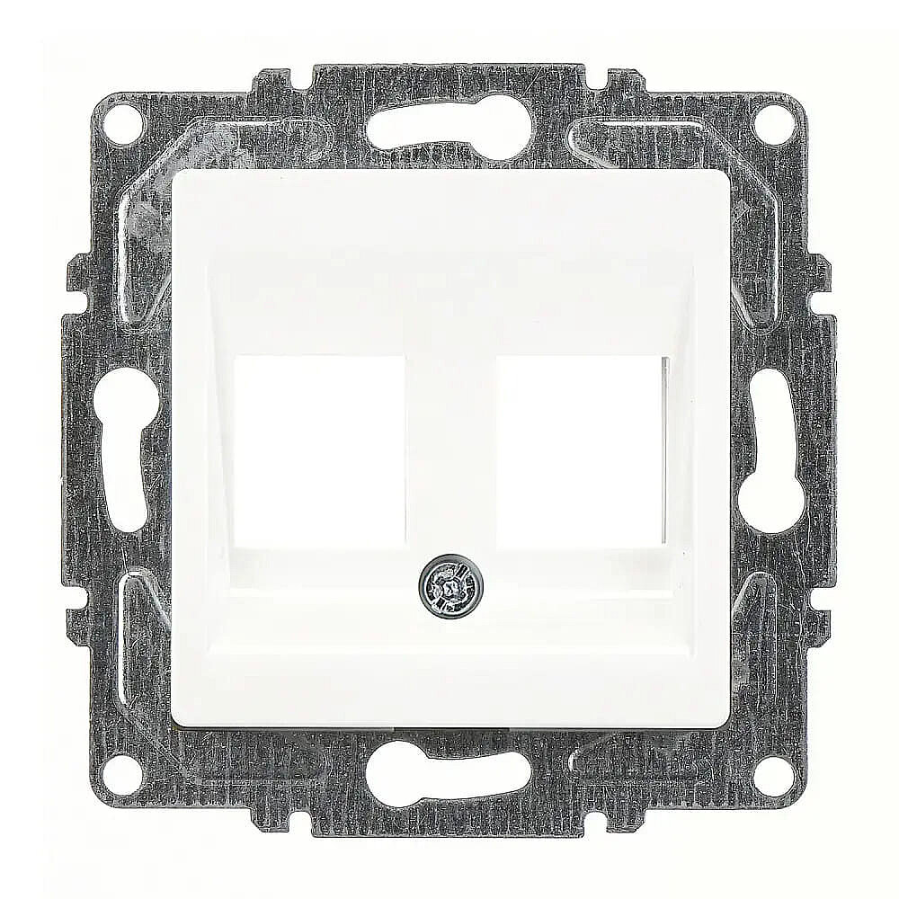 Eqona / Radius / Neoline İkili Data Priz (Jaksız), Beyaz (Mekanizma + Tuş/Kapak) 